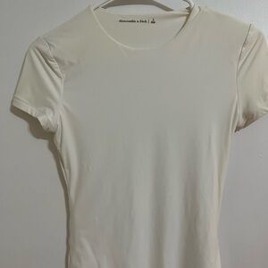 Abercrombie & Fitch Off-White Short Sleeve Tee bodysuit